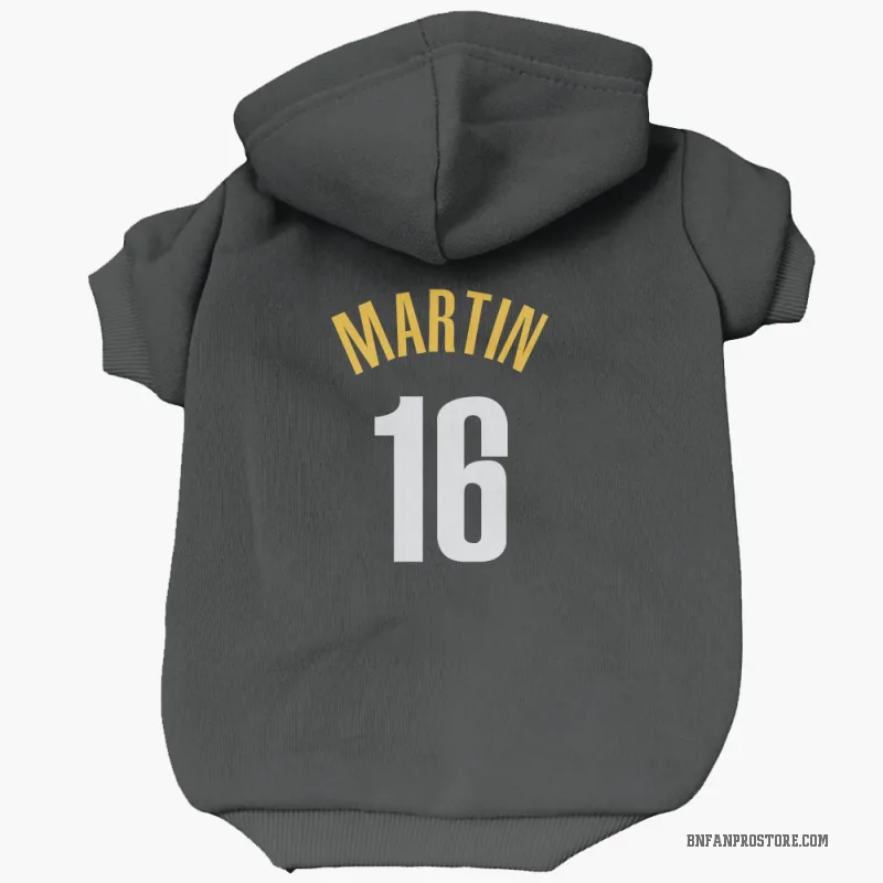 Jaylen Martin Yellow Brooklyn Nets Black Cat & Dog Pet Hoodie