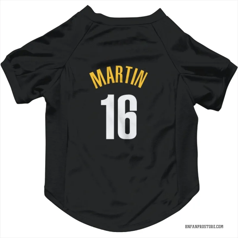 Jaylen Martin Yellow Brooklyn Nets Black Cat & Dog Pet Jersey